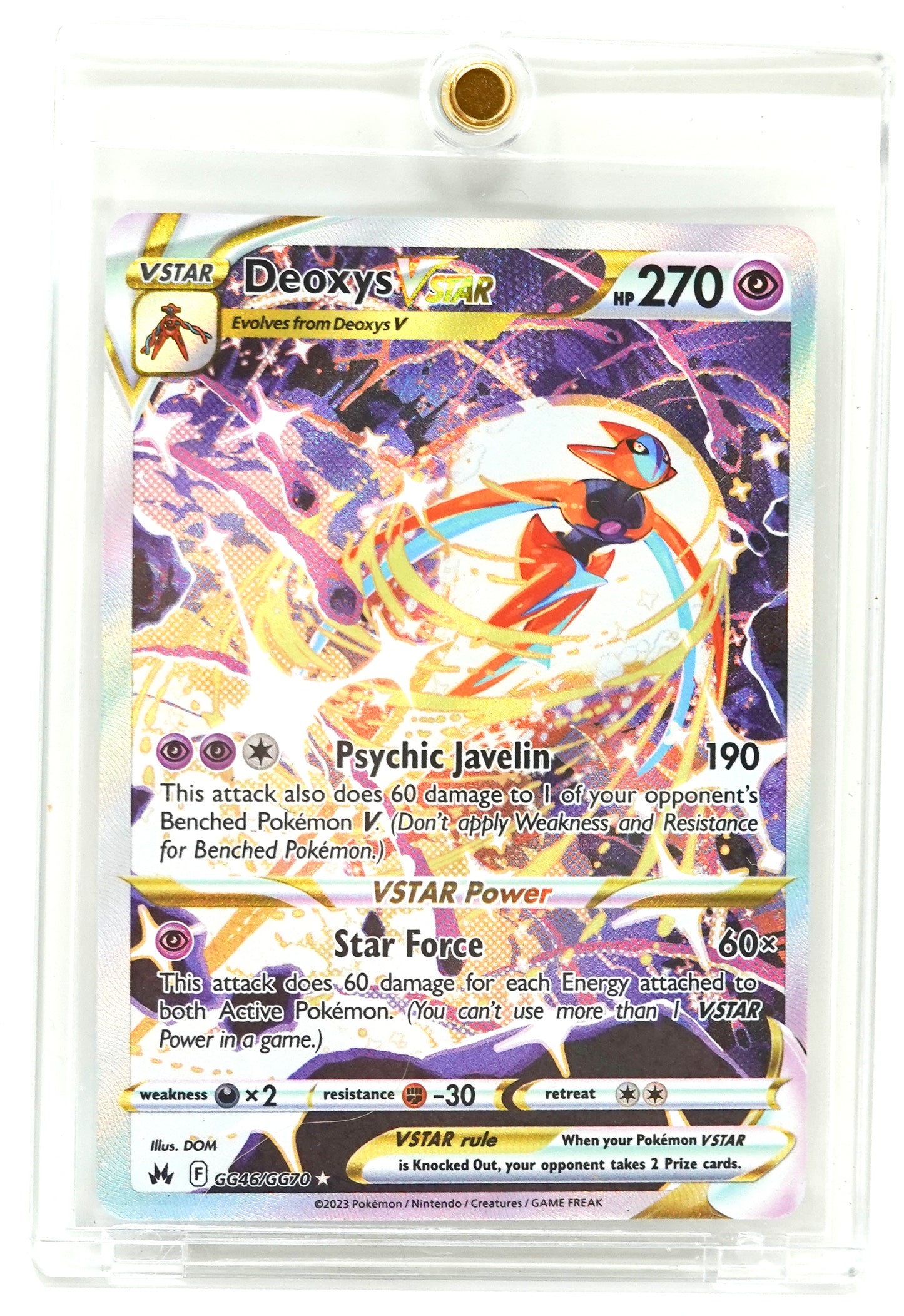 2023 POKEMON CROWN ZENITH GG46 DEOXYS VSTAR FULL ART GALARIAN GALLERY HOLO