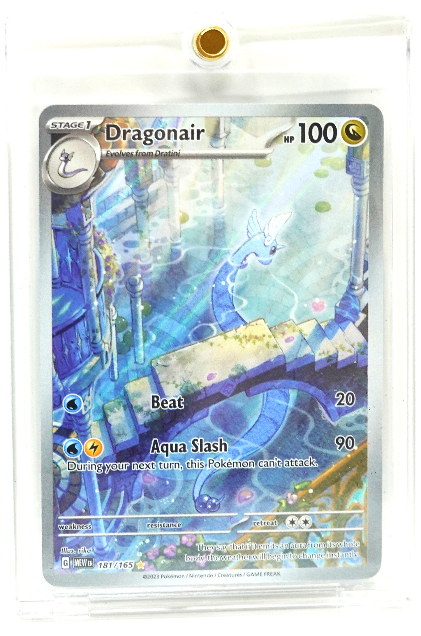 2023 POKEMON SCARLET & VIOLET 151 #181 DRAGONAIR ILLUSTRATION RARE HOLO