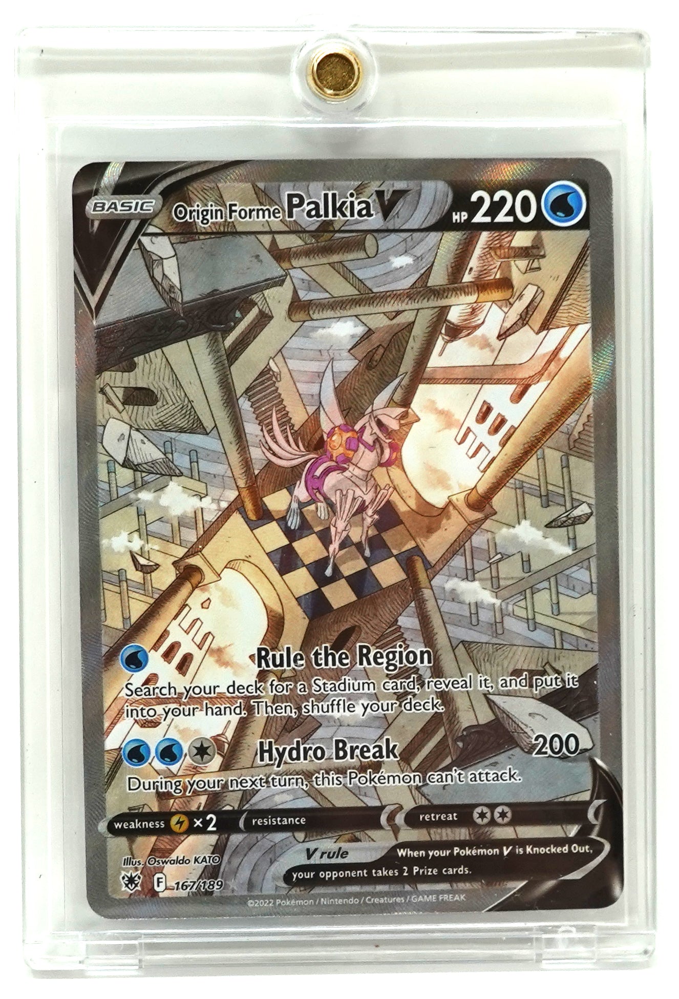 2022 POKEMON ASTRAL RADIANCE #167 ORIGIN FORME PALKIA V ALTERNATE ART FULL ART HOLO